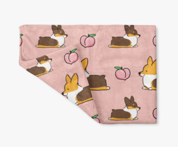 corgi fleece blanket