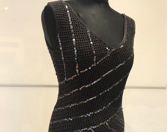Womens Glitzy Designer Bodycon Silver Grey Beaded Sparkly Party Dress