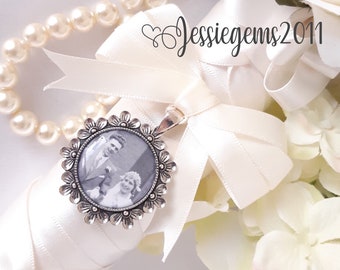 Pendentif photo souvenir bouquet