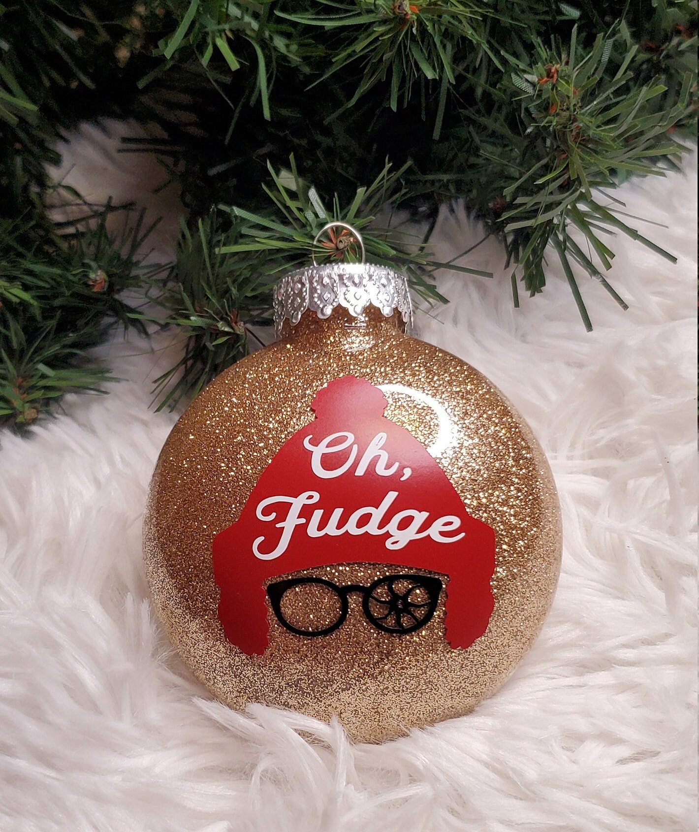 Oh Fudge Glittered Ornament Christmas Story Inspired Tree  Etsy UK
