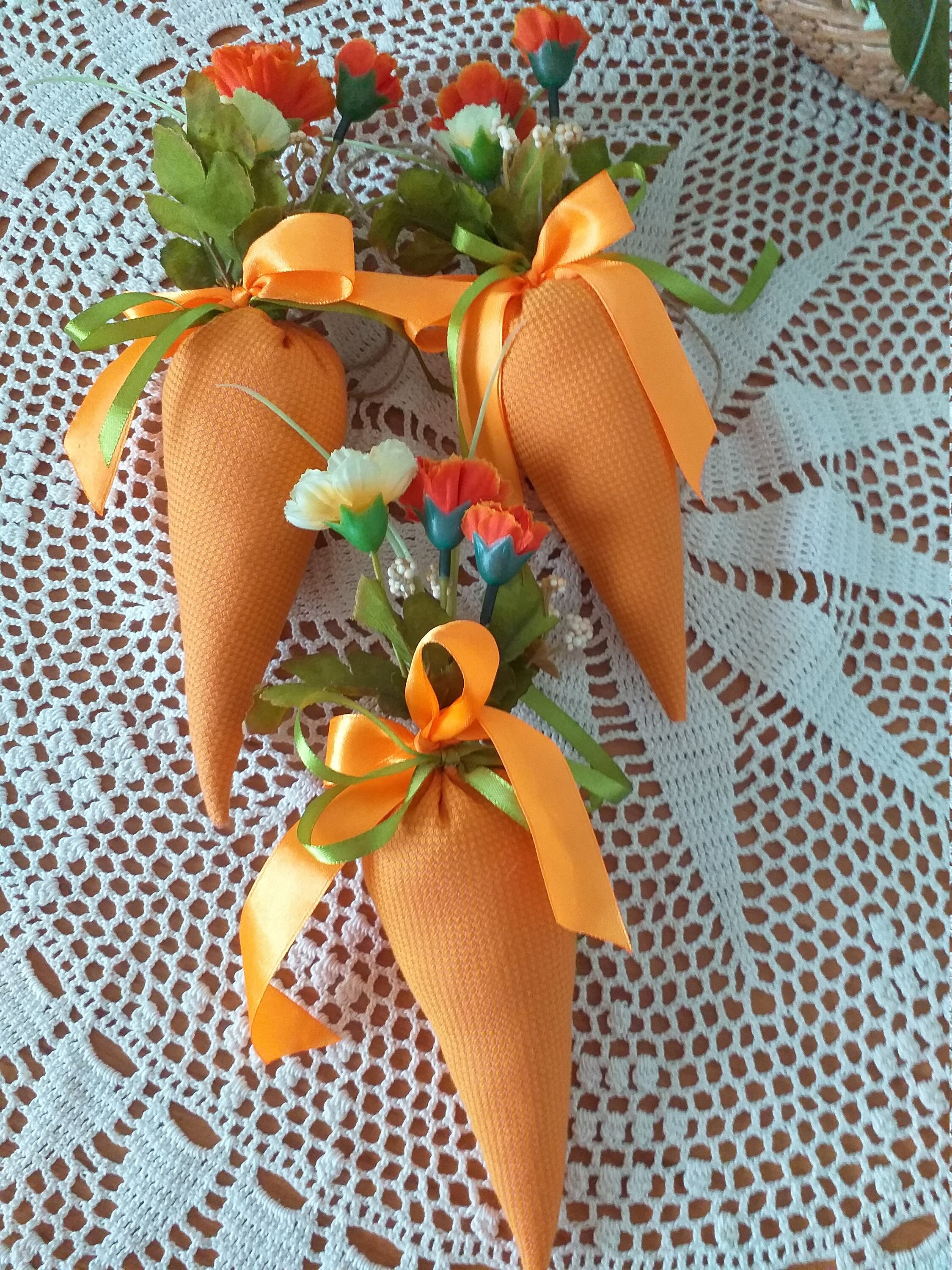 Easter Carrots /Set Of Three Decorations/Easter Soft Ornaments /Easter Gift