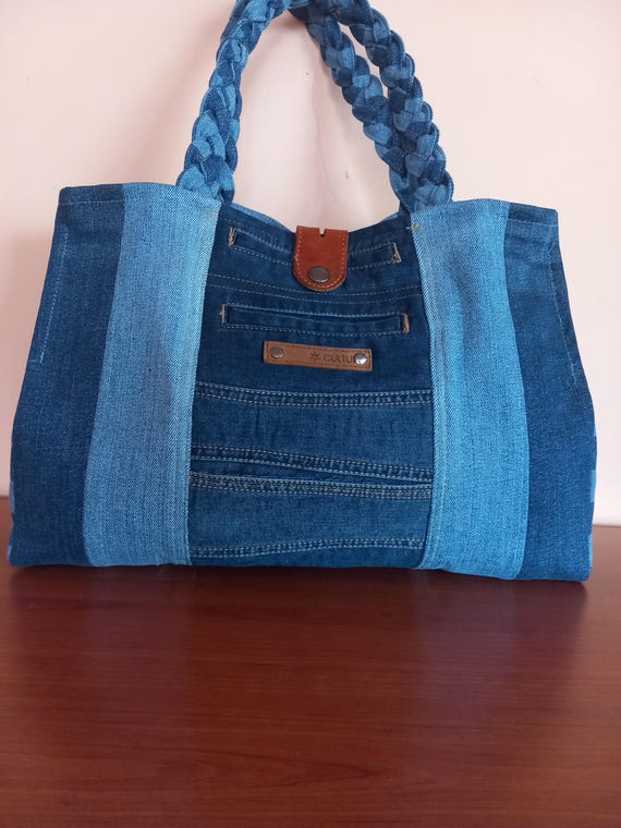 Mezclilla Reciclada Bolsas De Mano De Mezclilla Bolsas De