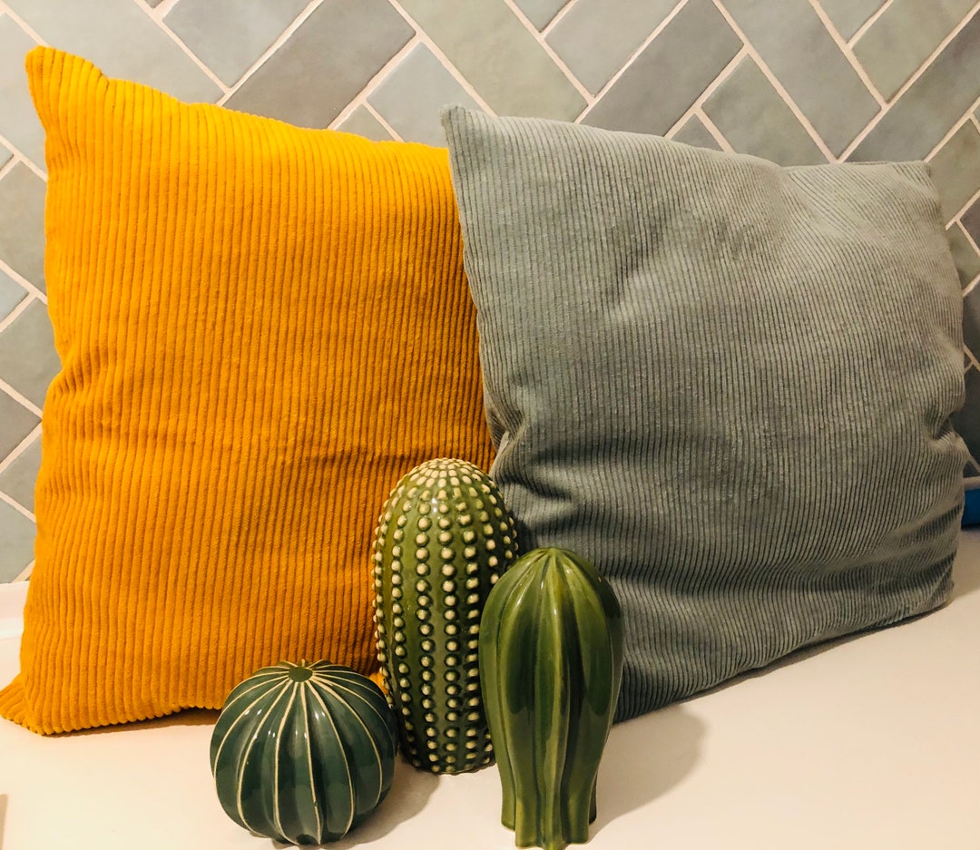 Decorative Corduroy Cushion Cover Stripes Pillow Cover Etsy UK