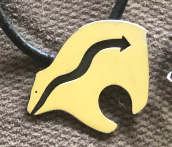 Solid Large Silver Zuni Bear Heart Arrow Sterling… - image 8