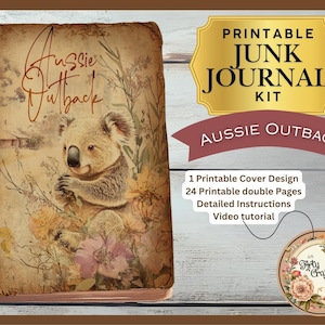 Digital Junk Journal Kit, Printable, Includes Cover, Pages, and Instructions. Junk Journal, Printable Paper, Digital Download, mixed media