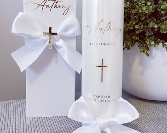 Baptism, Christening, Naming day / GIFT PACK... included - Candle and box.. baptism candle