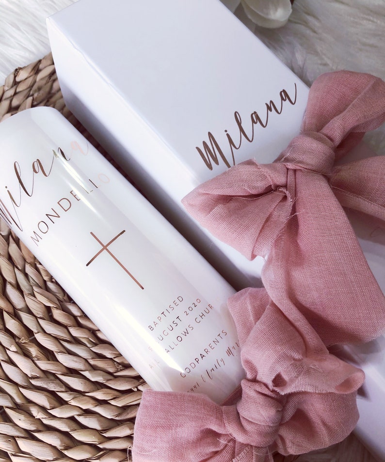 Baptism/Christening candle. Candle box Etsy