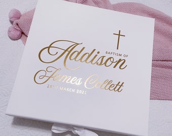 Personalised Gift Box / Keepsake Box / Christening Gift Box / Candle Box / Memories, baptism candle