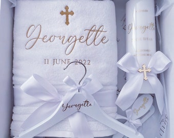 Orthodox, Baptism, Christening, Naming day / GIFT PACK...baptism candle, Personalised Towel