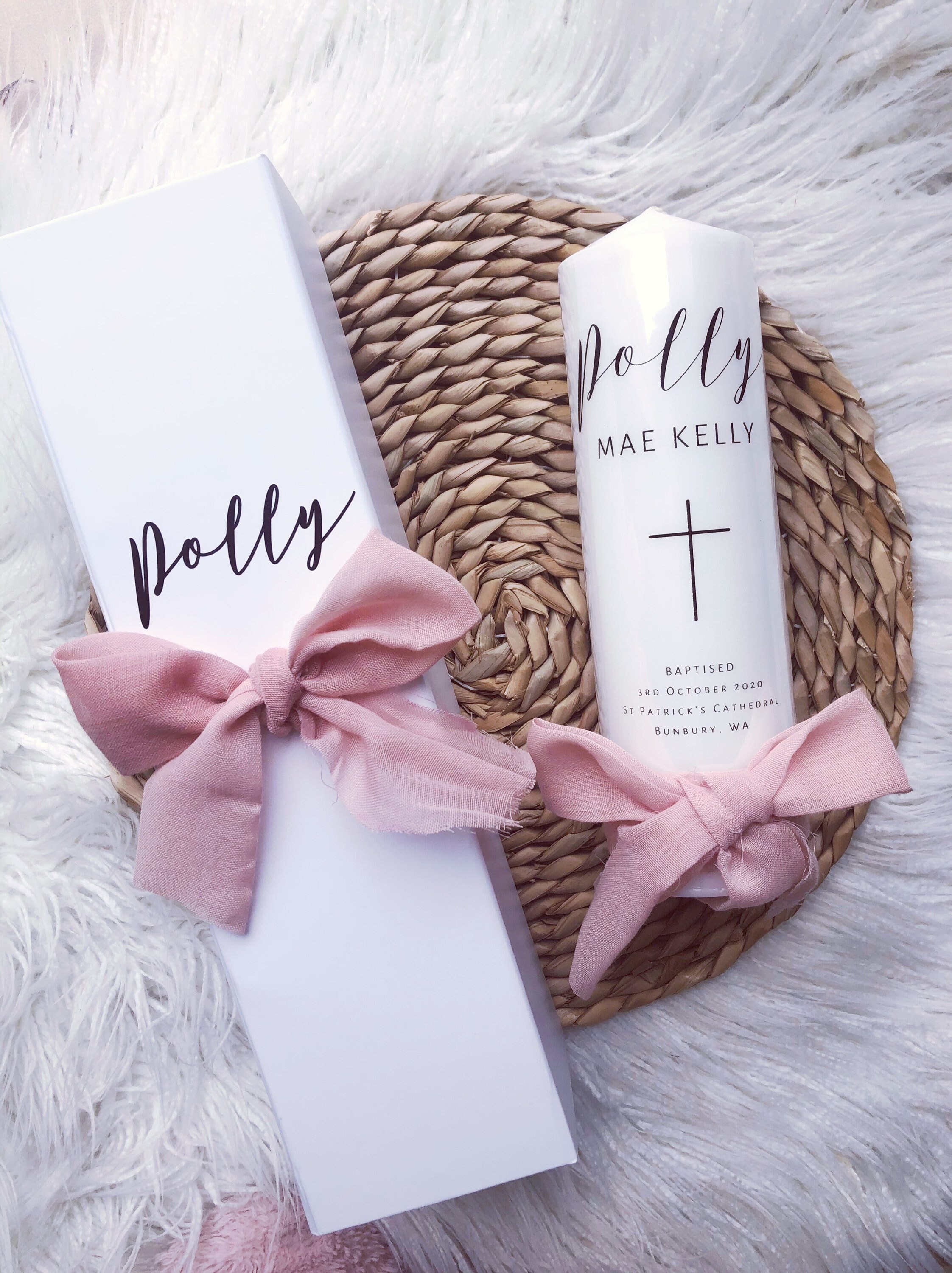 Baptism/christening Candle. Candle Box Etsy