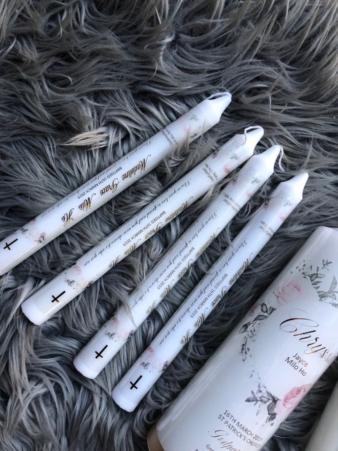 Taper Candle Baptism Candle Christening Candle Ceremony Etsy