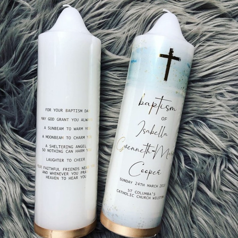 Personalised Baptism/christening/naming Day Candles. ISAAC Etsy