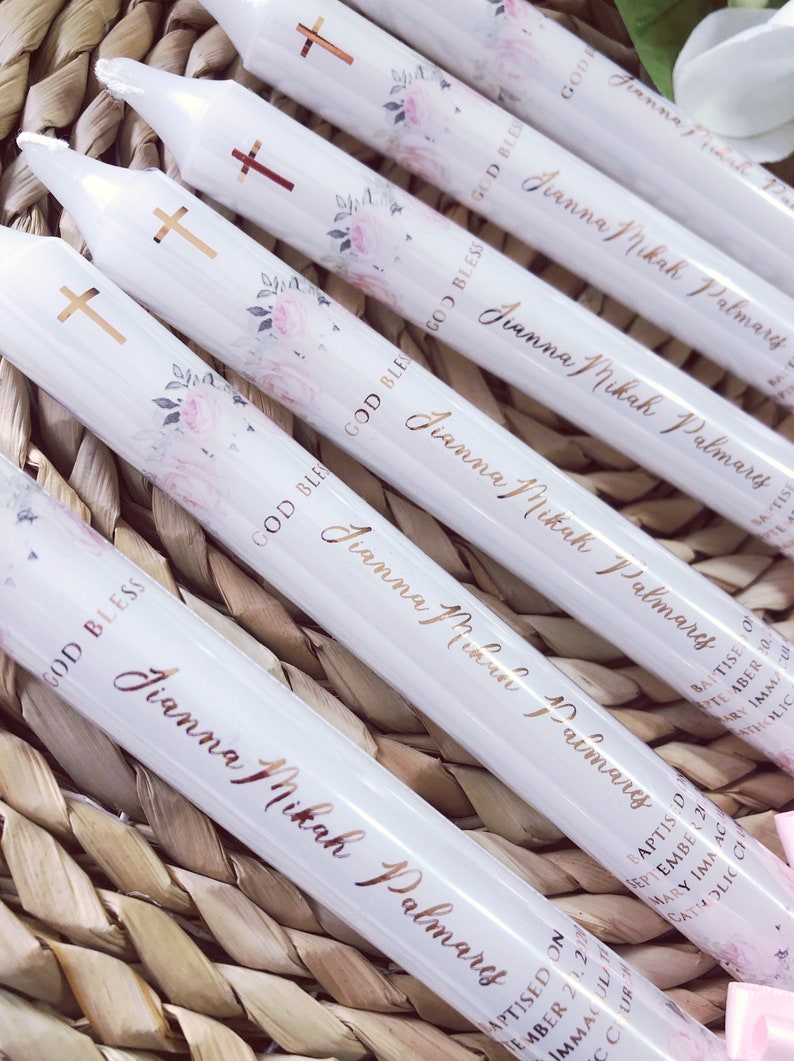Taper Candle Baptism Candle Christening Candle Ceremony Etsy Australia