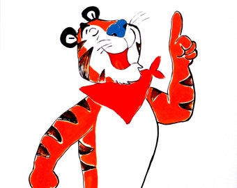 tony tiger cartoon etsy