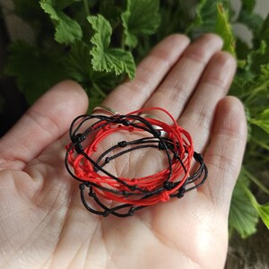 Red String Protection Bracelet: Mother & Newborn, Adjustable Nylon Cord, Baby shower image 12