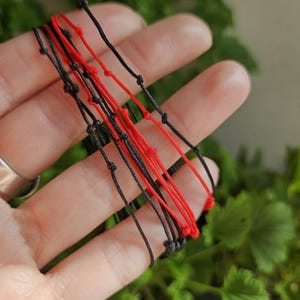 Red String Protection Bracelet: Mother & Newborn, Adjustable Nylon Cord, Baby shower image 11