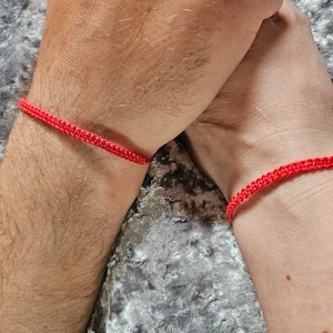 Newborn red protection bracelet Kids, adults bracelets Gift for infant Baby shower Adjustable string Good luck amulet Nylon cord