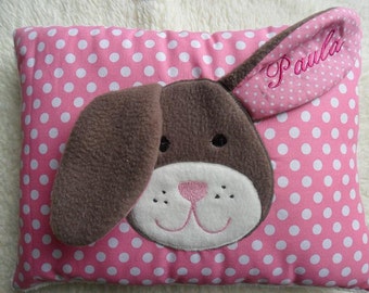 Personalisiertes Babykissen Hase Odoretta  Kuschelkissen Taufkissen Baby Schmusekissen Geburtsgeschenk Taufe personalisiert Hasenkissen