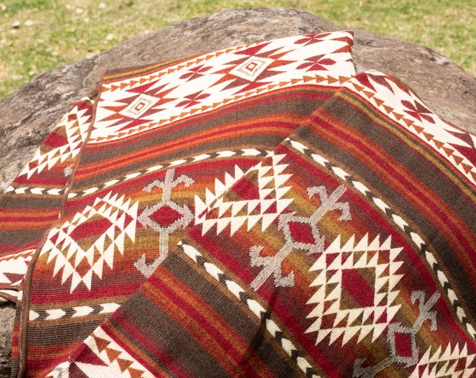 Alpaca Wool Blanket Throw large Twosided Handmade in Ecuador Super