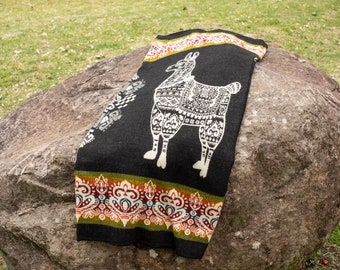 Alpaca Wool Blanket Throw | Two-Sided | Handmade in Ecuador | Super Soft and Warm