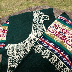 Alpaca Wool Blanket Throw (Large) | Two-Sided | Handmade in Ecuador | Super Soft and Warm