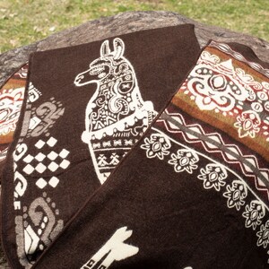 Alpaca Wool Blanket Throw (Large) | Two-Sided | Handmade in Ecuador | Super Soft and Warm