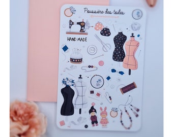 Feuille d’autocollants couture broderie, Stickers, Bullet Journal, Autocollants Planner, Autocollants Scrapbook, Autocollants Journal