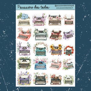 Réf 74 Feuille d’autocollants, Stickers, Bullet Journal, Autocollants Planner, Autocollants Scrapbook, Autocollants Journal