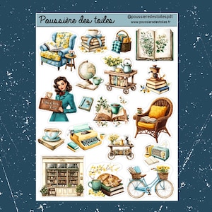 Réf 44 Feuille d’autocollants, Stickers, Bullet Journal, Autocollants Planner, Autocollants Scrapbook, Autocollants Journal