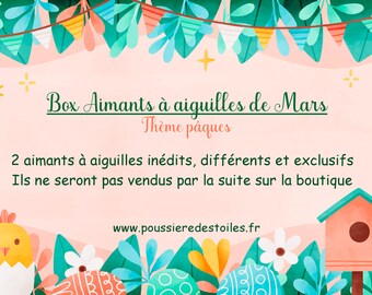 Box aimants à aiguilles de mars thème Pâques