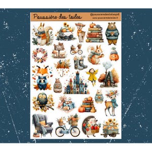 Ref 84 Sticker Sheet, Stickers for Bullet Journal Autumn