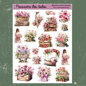 Réf 30 Feuille d’autocollants, Stickers, Bullet Journal, Autocollants Planner, Autocollants Scrapbook, Autocollants Journal