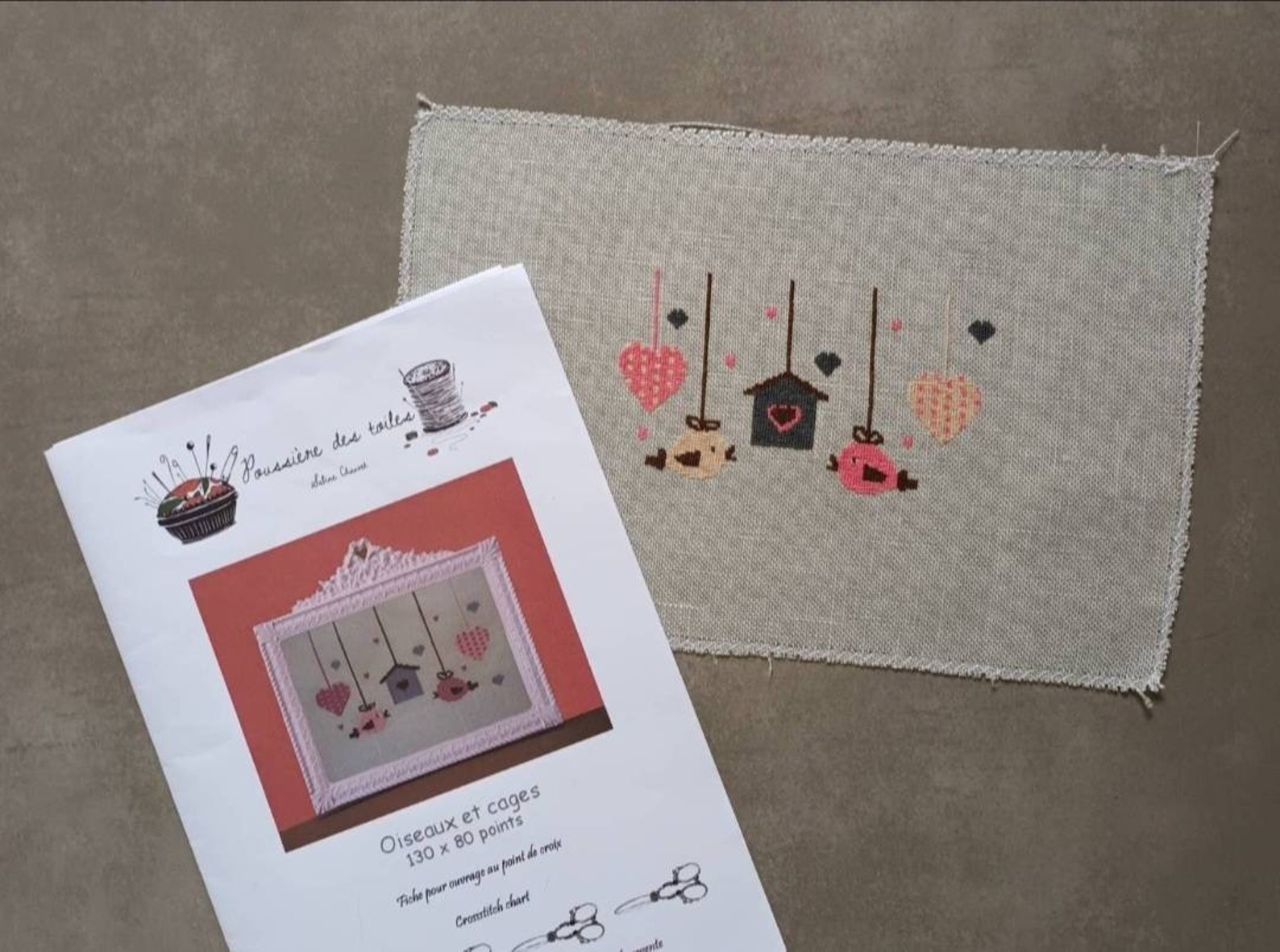 Grille point de croix : oiseaux et cage - Etsy France