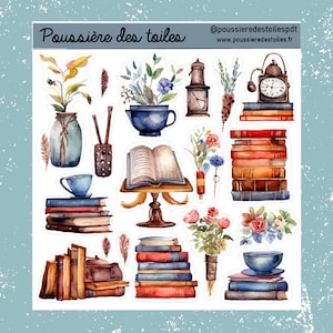 Réf 31 Feuille d’autocollants, Stickers, Bullet Journal, Autocollants Planner, Autocollants Scrapbook, Autocollants Journal