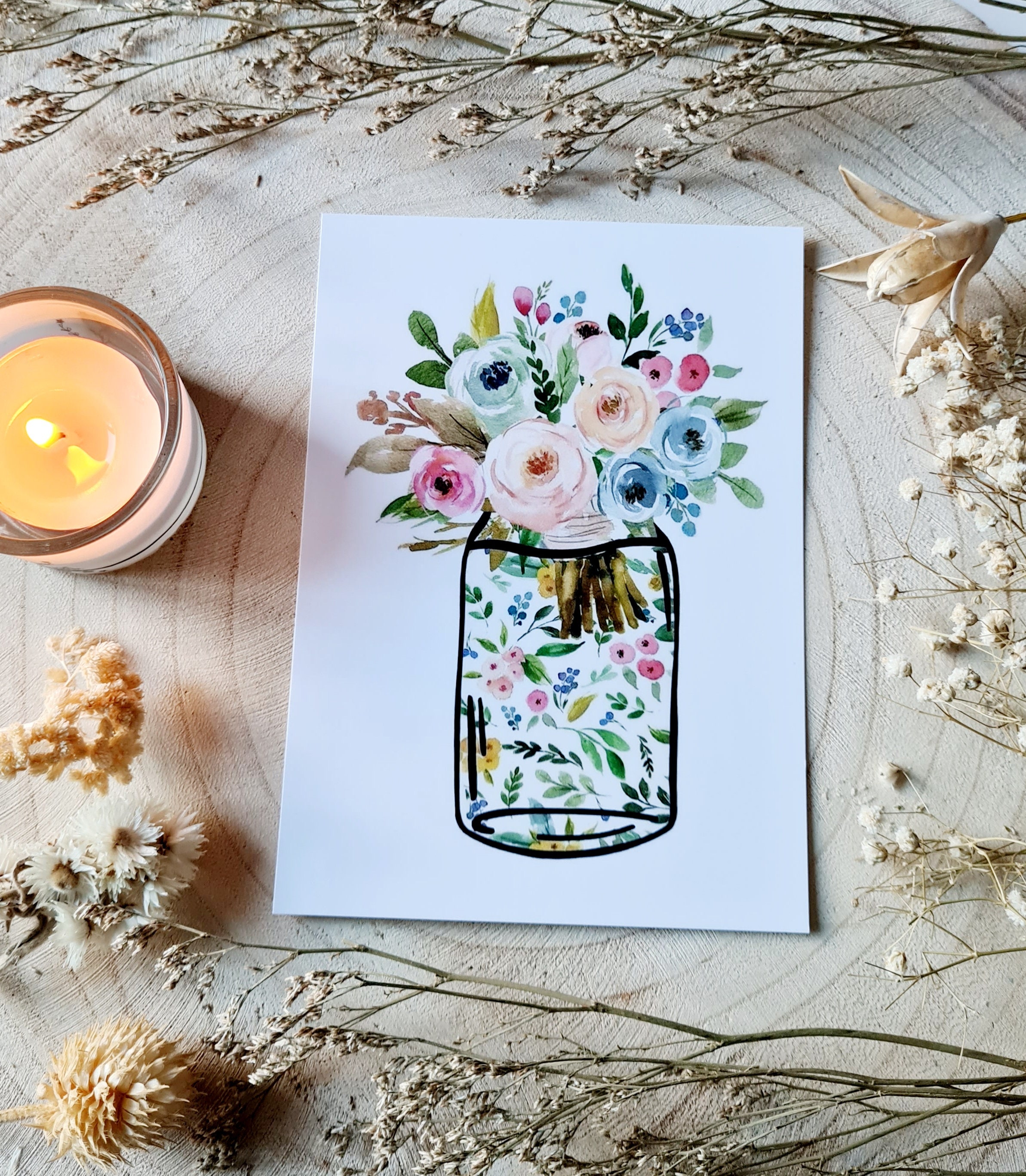 Carte Postale Fleurs Postcrossing Scrapbooking Correspondance Etsy Israel
