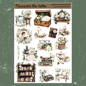 Réf 55 Feuille d’autocollants, Stickers, Autocollants Bullet Journal, Autocollants Planner, Autocollants Scrapbook, Autocollants Journal