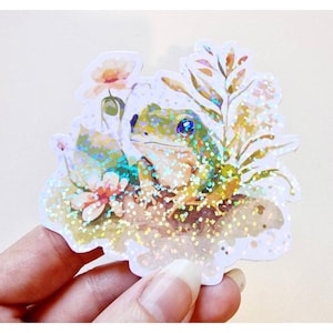 Stickers holographique Grenouille