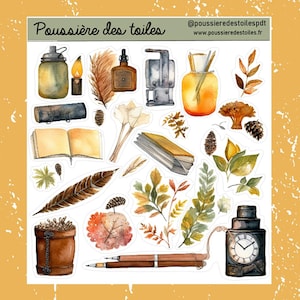 Réf 17 Feuille d’autocollants, Stickers, Bullet Journal, Autocollants Planner, Autocollants Scrapbook, Autocollants Journal