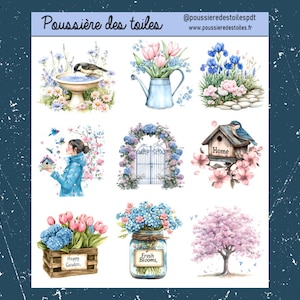 Réf 57 Feuille d’autocollants, Stickers, Autocollants Bullet Journal, Autocollants Planner, Autocollants Scrapbook, Autocollants Journal
