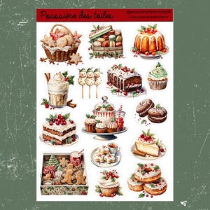 Réf 54 Feuille d’autocollants, Stickers, Autocollants Bullet Journal, Autocollants Planner, Autocollants Scrapbook, Autocollants Journal