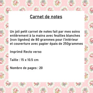 Carnet de notes, bullet journal, idée cadeau, organisation, petit carnet, carnet à message image 4