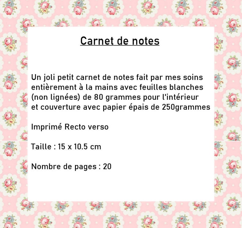 Carnet de notes, bullet journal, idée cadeau, organisation, petit carnet, carnet à message image 4