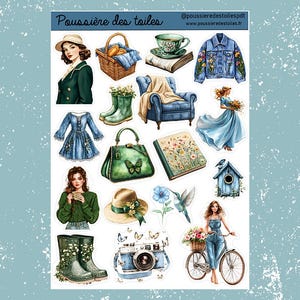 Réf 50 Feuille d’autocollants, Stickers, Autocollants Bullet Journal, Autocollants Planner, Autocollants Scrapbook, Autocollants Journal
