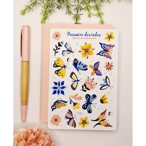 Feuille d’autocollants papillon, Stickers, Bullet Journal, Autocollants Planner, Autocollants Scrapbook, Autocollants Journal
