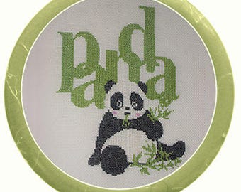 Grille point de croix : Panda vert PDF