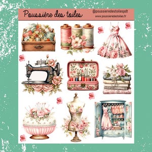 Réf 007 Feuille d’autocollants, Stickers, Bullet Journal, Autocollants Planner, Autocollants Scrapbook, Autocollants Journal