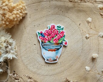 Spring flower needle magnet