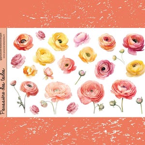 Réf 42 Feuille d’autocollants, Stickers, Autocollants Bullet Journal, Autocollants Planner, Autocollants Scrapbook, Autocollants Journal