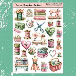 Réf 72 Feuille d’autocollants, Stickers, Bullet Journal, Autocollants Planner, Autocollants Scrapbook, Autocollants Journal