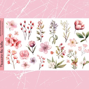 Feuille d’autocollants, Stickers, Autocollants Bullet Journal, Autocollants Planner, Autocollants Scrapbook, Autocollants Journal